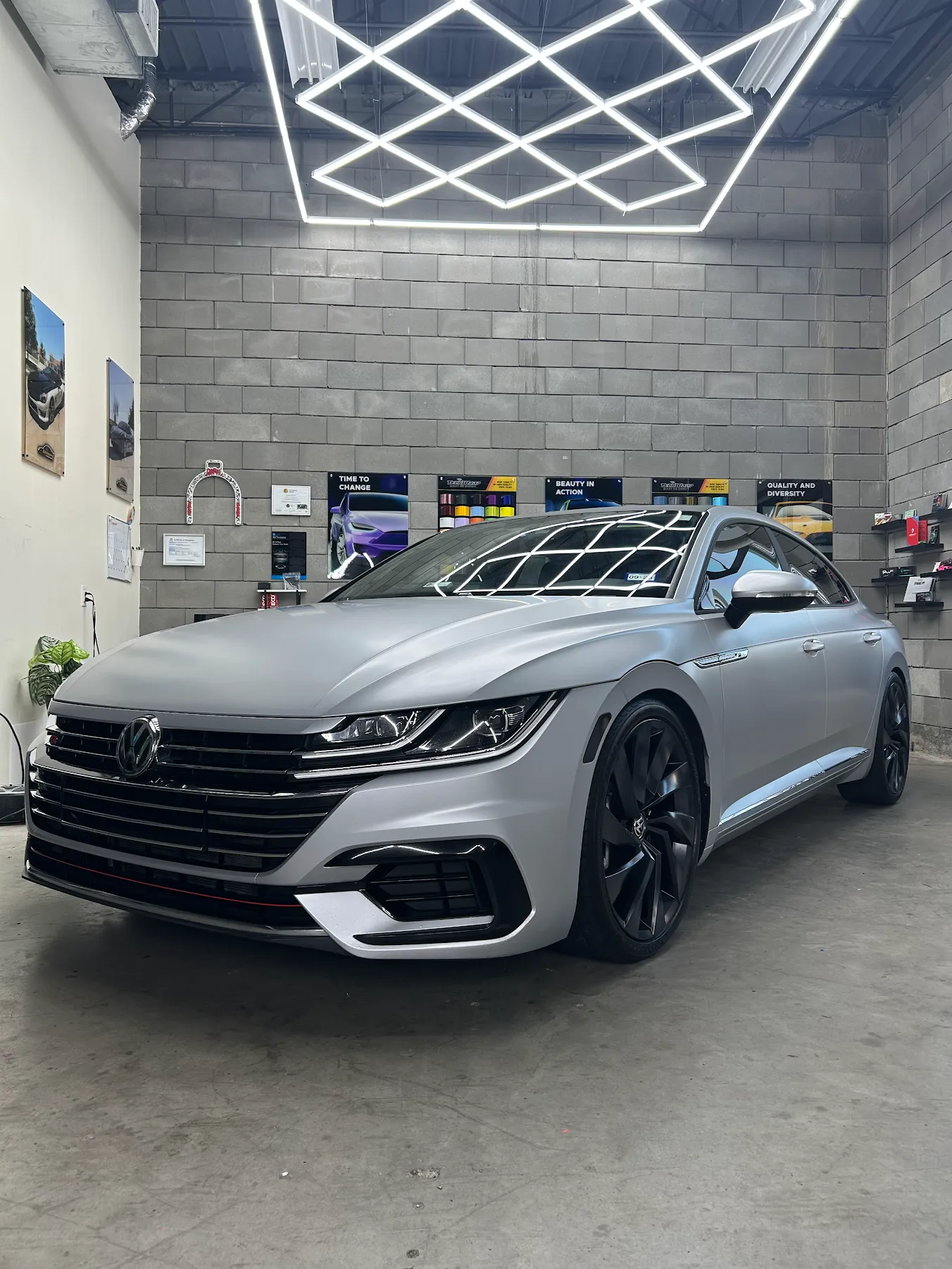 Silver Volkswagen in the Wraps Redefined studio